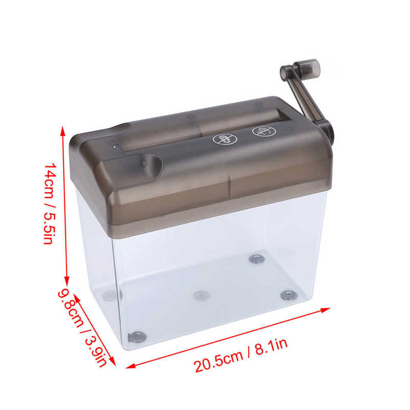 Manual Paper Shredder Portable Manual Compact Structure Simple Operation Hand Crank Shredder for Office Desktop Home