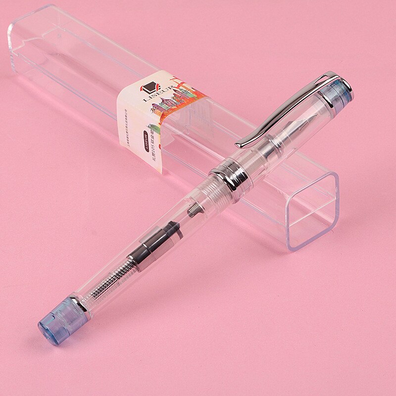 Xiaoyu 6 pieces transparent Jinhao 992 Iridium fountain pen in 6 colours, transparent, blue, green, grey, brown, orange