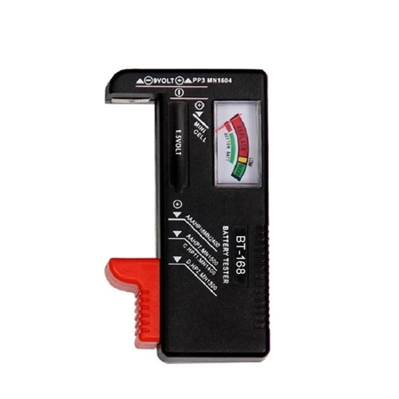 Probador de batería Digital BT168, comprobador de voltios para botón AA AAA 9V, probador de batería de varios tamaños, herramientas medidoras de voltaje BT168D BT-168D: verde