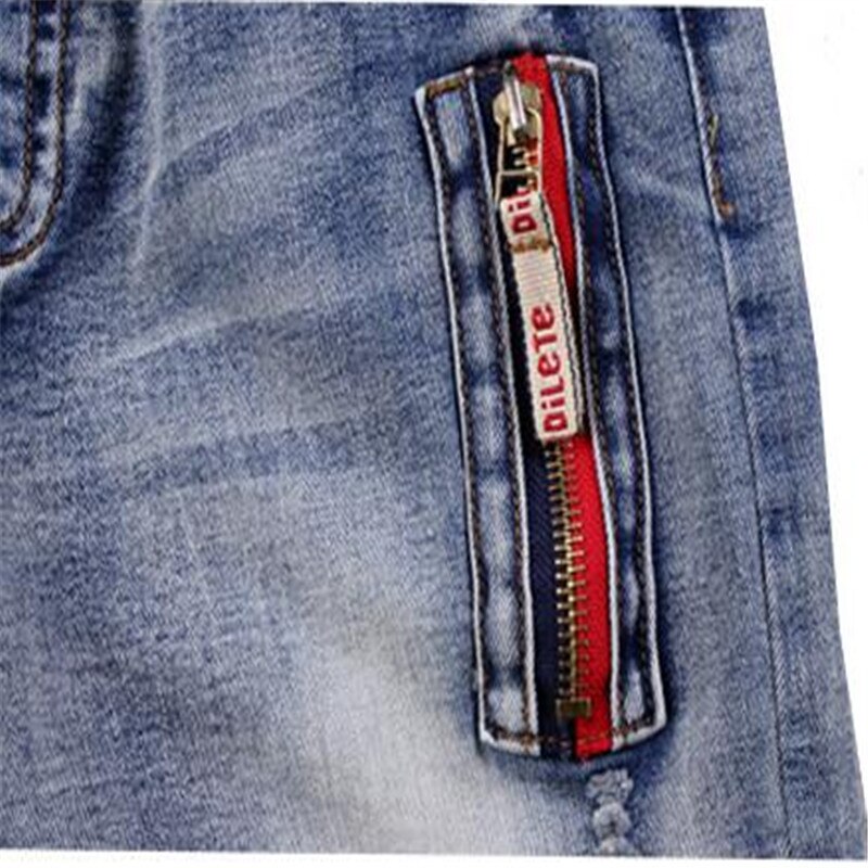 Lente Kinderkleding Jongens Jeans Grote Maagd Casual Kids Broek Lange Broek Mode Ban Kleur Rits Voeten broek