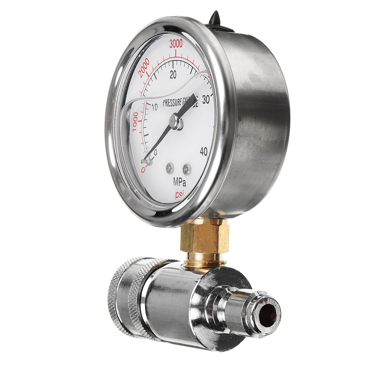 Axial Stainless Steel Indicator Hydraulic Pressure gauge Thread 40MPa 6000PSI Manometer Pressure Gauge Thread Diameter