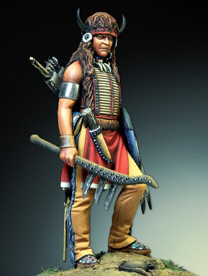 54mm Resin kit Sioux warrior indigenous Amerindian