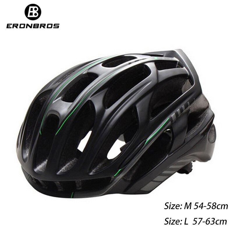 Cycling Helmet With LED Red Tail Light Road Mountain bicycle Helmet Ultralight MTB Helmet Sport bike helmet capacete ciclismo: Black green / M (54cm-58cm)