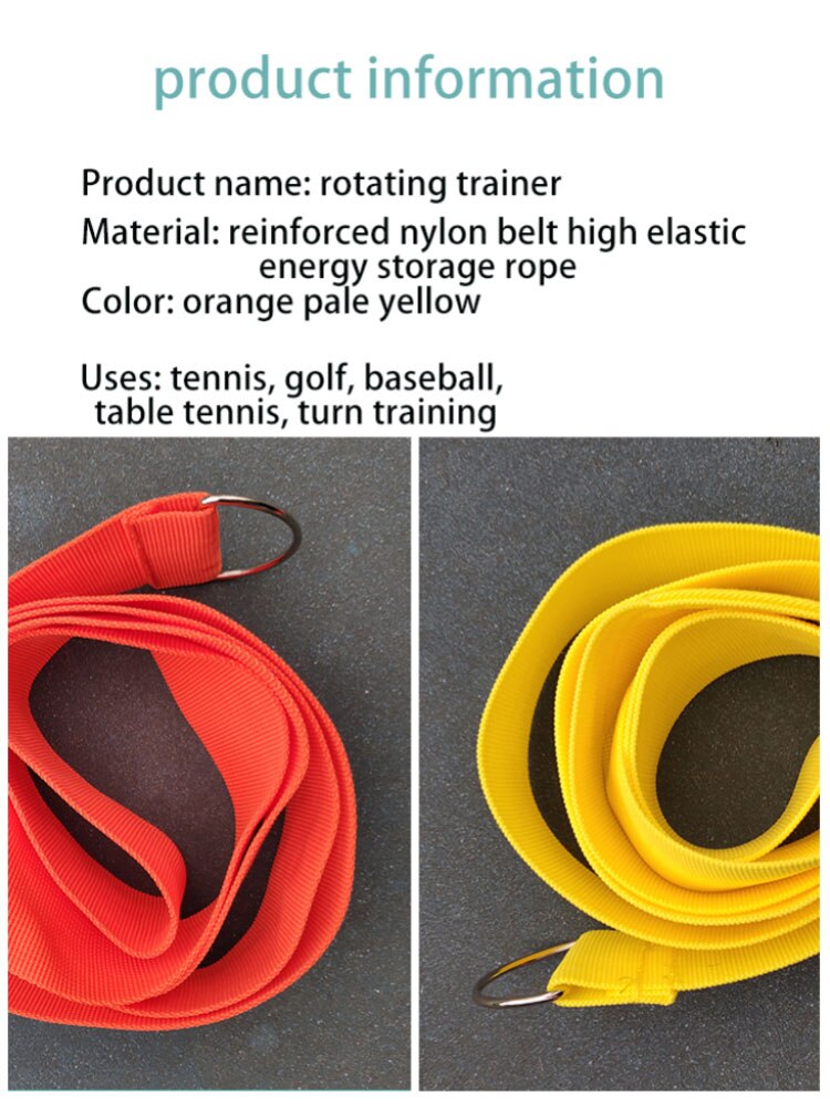 Tennis Trainer With Belts Tennis Ball Machine Tennis Swivel Self-study Training Exercise Main Exercise Training Tool Equipment: Yellow