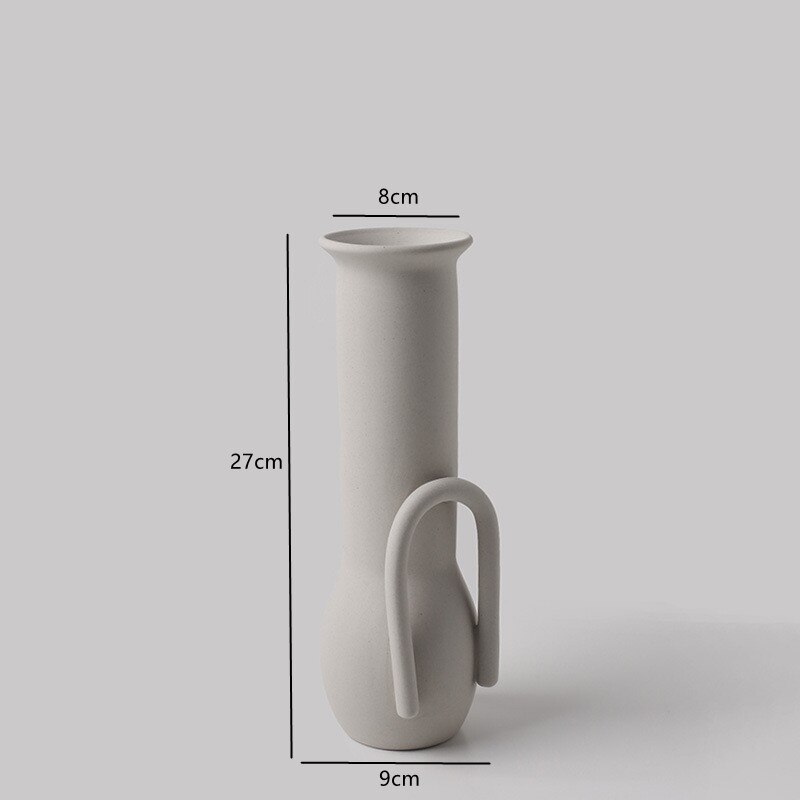 Nordic Home Decor Ceramics Vase Ceramics Living Room Decoration Flower Vase Desktop Flower Pots Decorative Plant Vase: F
