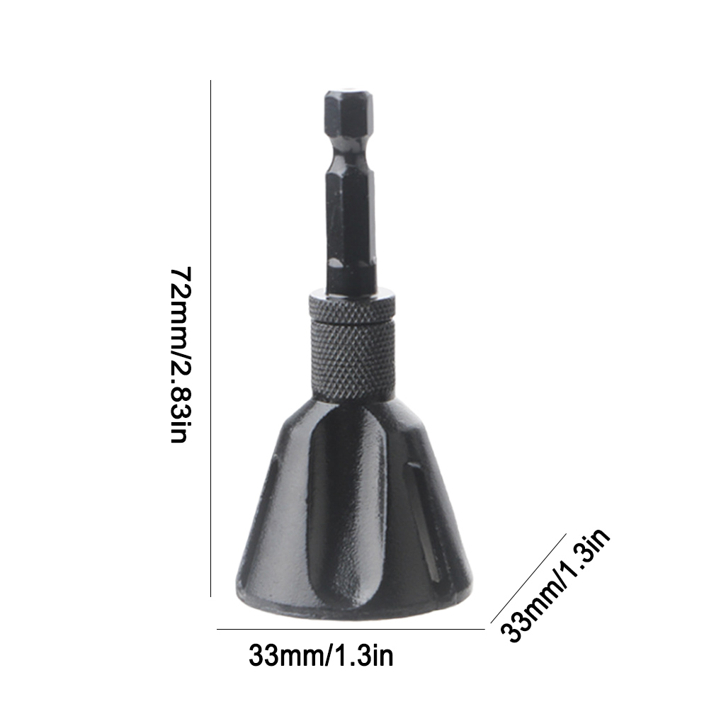 6-20mm Entgraten Externe Fase Werkzeug verhexen/Dreieck Schaft Metall Entgraten Bohrer Schnelle Entfernen Grat Werkzeug Auto Motorrad Reifen Reparatur: Silber