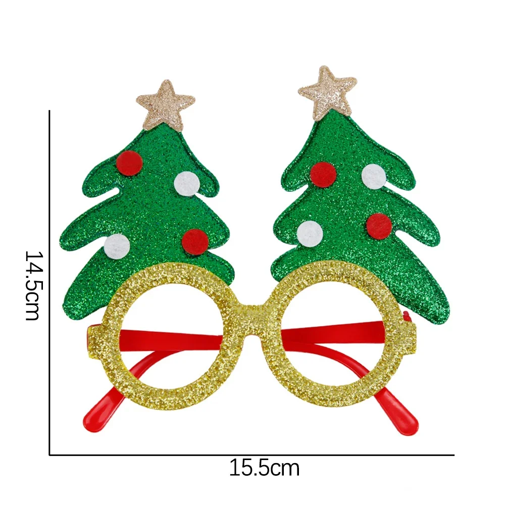Okulary świąteczne Święty Mikołaj Choinka Bałblady Plastikowe okulary Prezent dla dzieci Boże Narodzenie impreza kieszonkowe dzieci Rekwizyty fotograficzne Dekoracje świąteczne