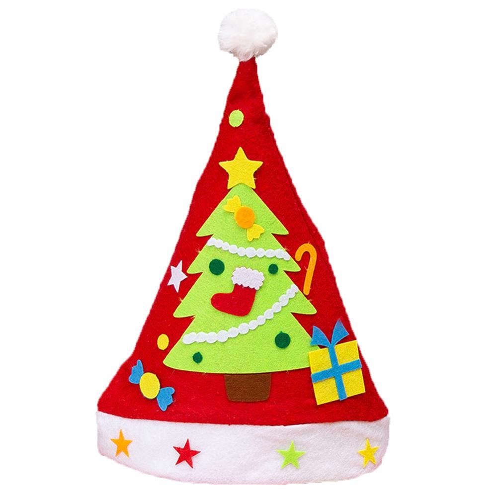 Christmas Hat DIY Kit Cute Christmas Hat Diy Handmade Interactive Production Family Christmas Activity Toys Various Patterns: A5