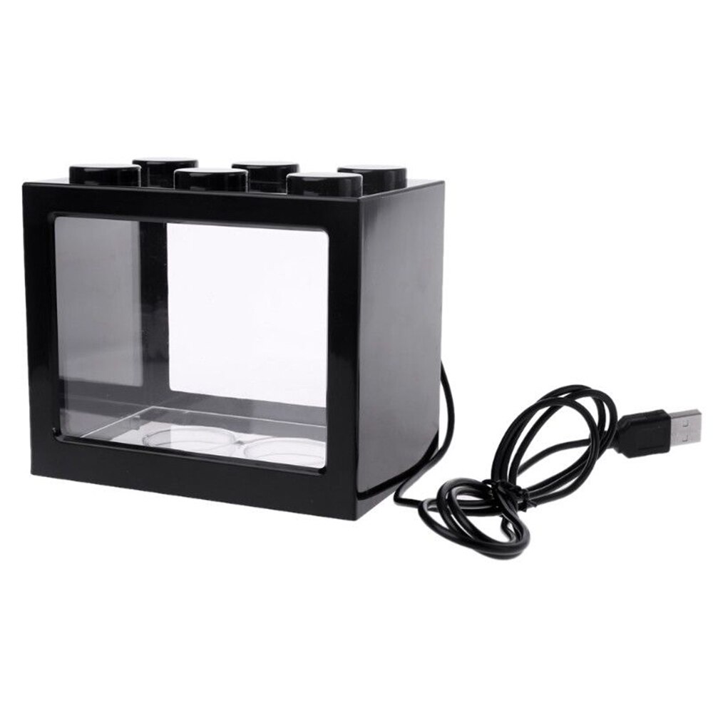 USB Desktop Decoration Mini Fish Tank Aquarium LED... – Grandado