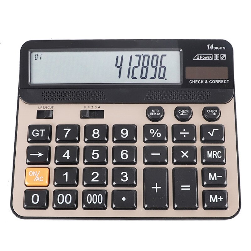 Desktop Calculator 14 Digit with LCD Display computing counter