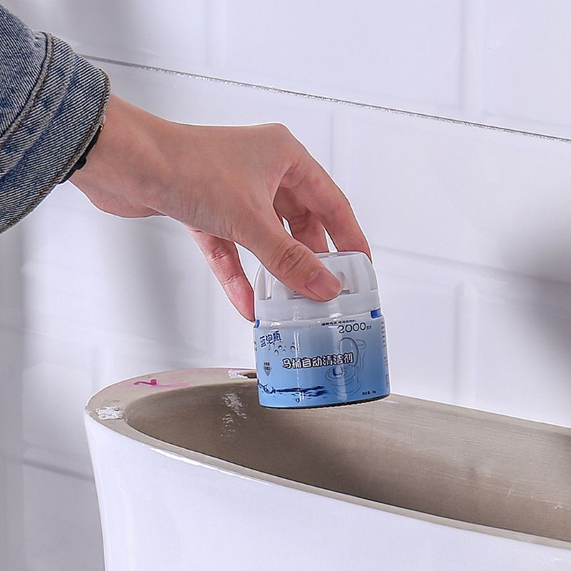Automatische Wc Reiniger-Magie spülen Flaschen Helfer Blaue blasiert