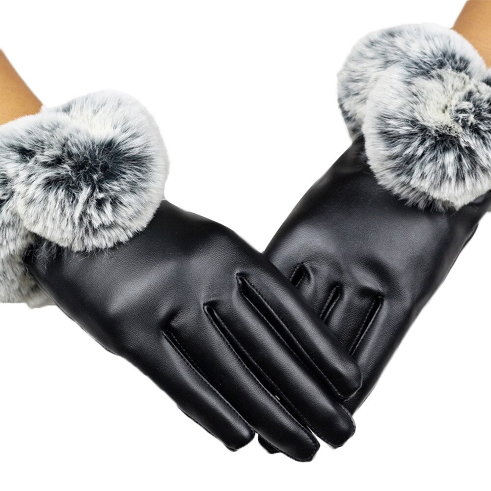 Guantes de piel de cordero para mujer, Guantes de piel de cordero, térmicos, a la , para Otoño e Invierno: BK