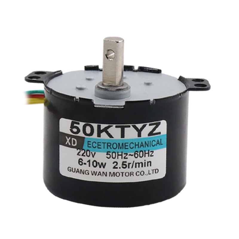 Motor síncrono de 50KTYZ AC, 220V, 2,5 rpm -110rpm, microengranaje, Motor de imán permanente
