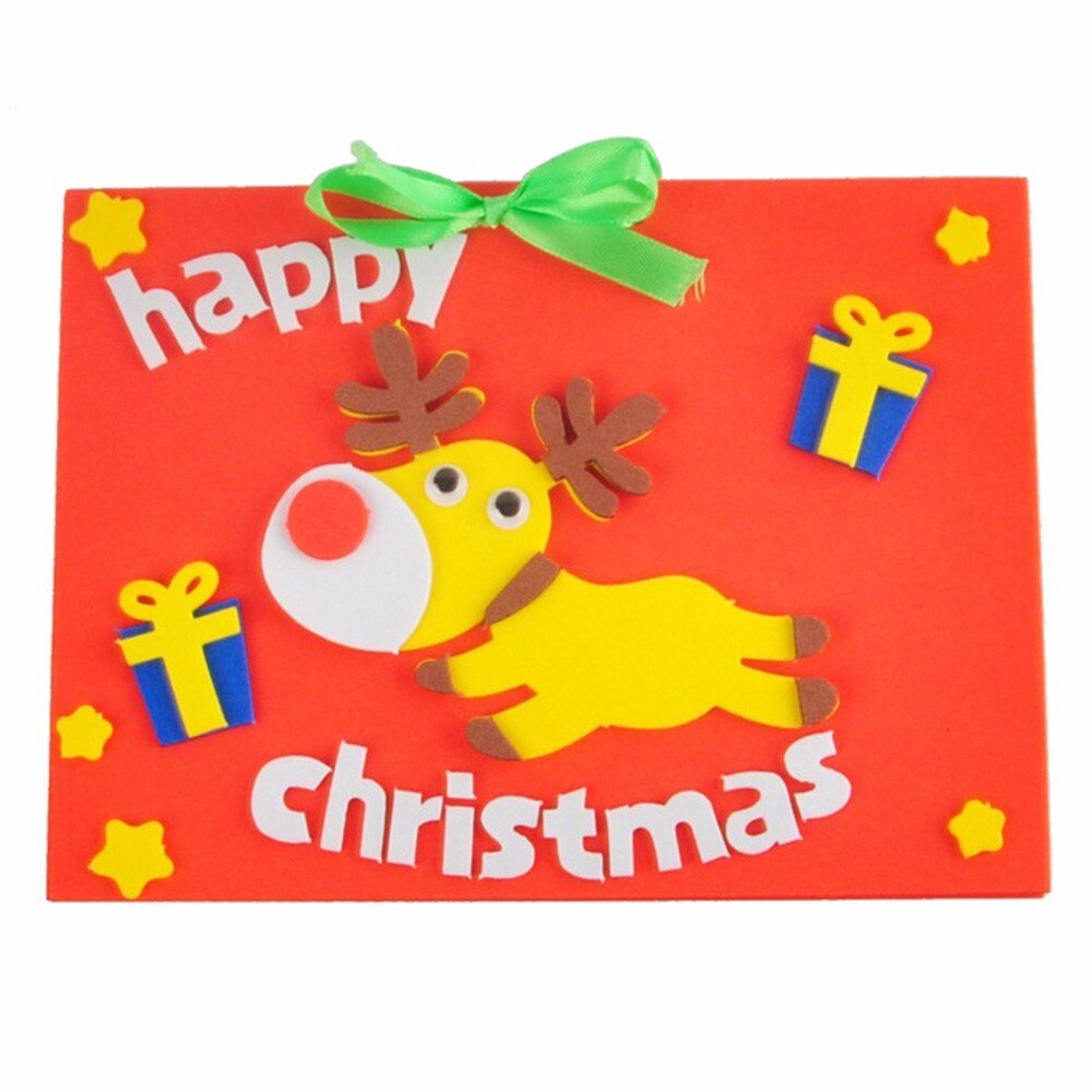 nette Karikatur Kleine Santa Schneemann DIY Frohe Weihnachten Postkarte Gruß Karte Karte Weihnachten