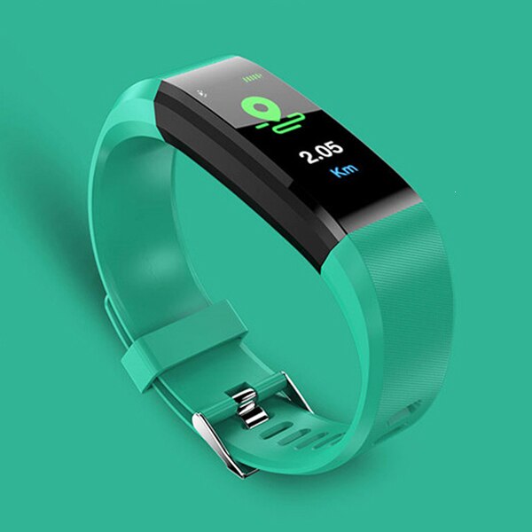 MAFAM 115 Più Intelligente Della Vigilanza Del Wristband Smartwatch Android Orologio Pressione Sanguigna Intelligente Fascia di Forma Fisica Sonno Tracker Braccialetto di Sport: Green