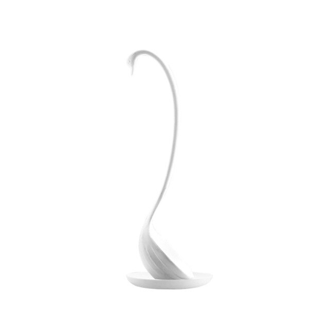 Melon Creatived Multifunction Long Handle Swan Spoon Soup Wheat Straw Tableware Dinnerware Kitchen Tools: White
