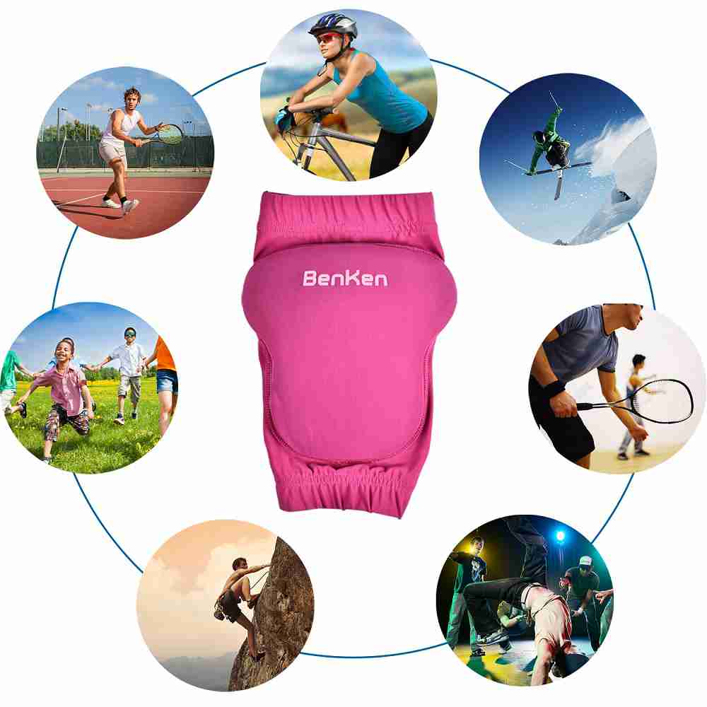 Kniebeschermers Benken Ademend Beschermende Kniebeschermers Sport Beschermer Zachte Lycra Schuim Voor Rolschaatsen