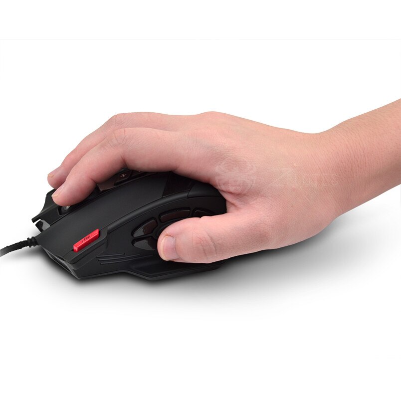 Confiável hotselling gaming mouse zelotes C-12 botões programáveis led óptico usb gaming mouse ratos 4000 dpi a