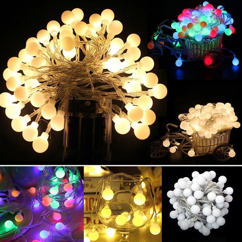 3M 4M 5M Fairy Tale Garland LED Ball String Lights Are Not Waterproof Christmas Tree Wedding Home Interior Decor Battery Powered