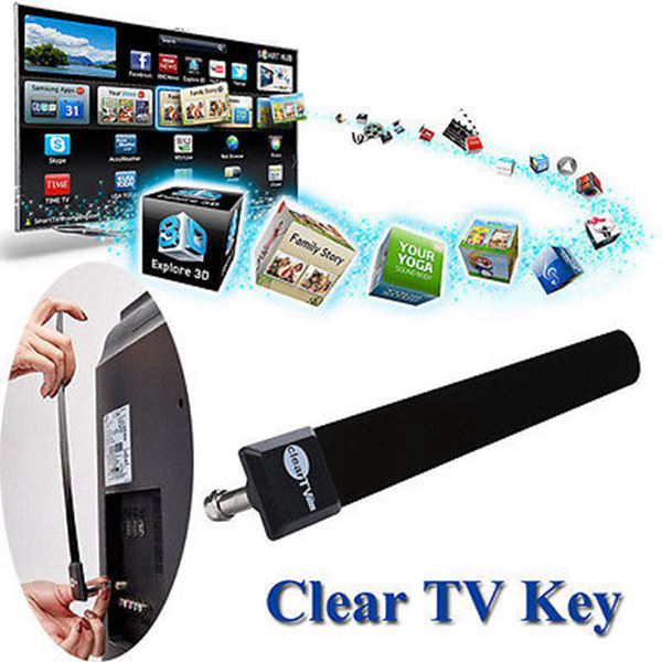 Full-Mini Clear Tv Sleutel Hdtv 100 + Gratis Hd Tv Digitale Indoor Antenne 1080 P Sloot Kabel