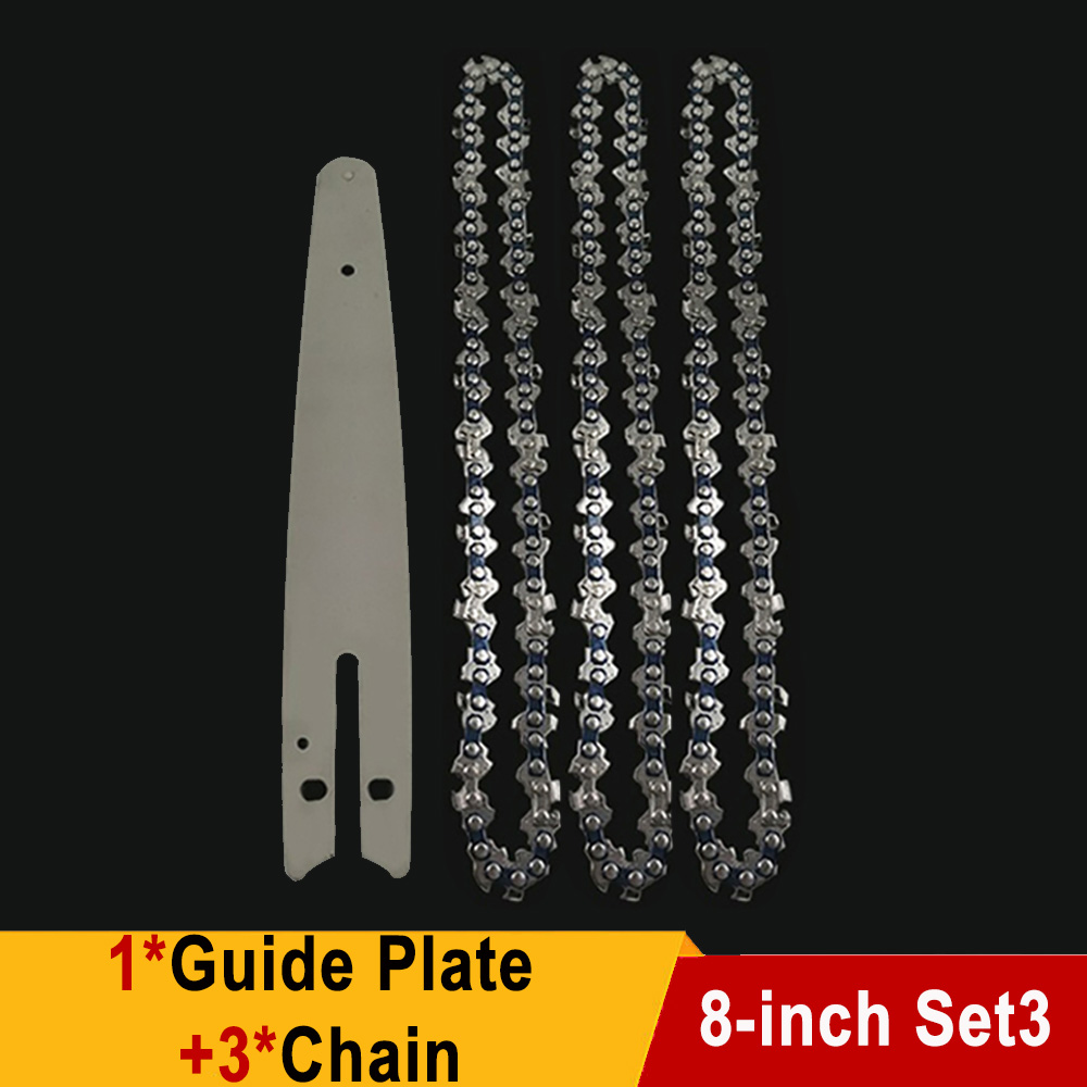 8 Inch Chainsaw Chain for Wood Cutting Cordless Chain Saw Bar Mini Electric Rechargeable Saw Blade Logging Saw Chain Accessories: Pink