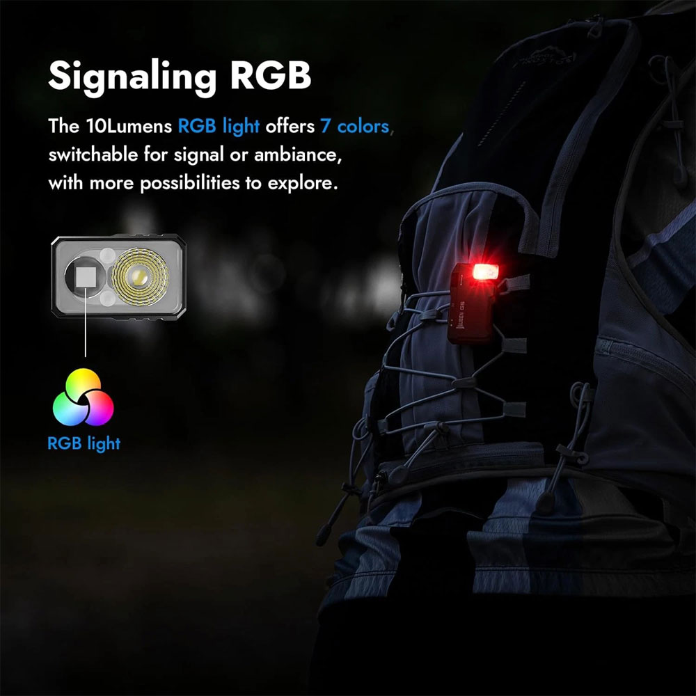 G5 Rechargeable EDC Flashlight, 400 Lumens Dual Light Sources Mini Flashlight