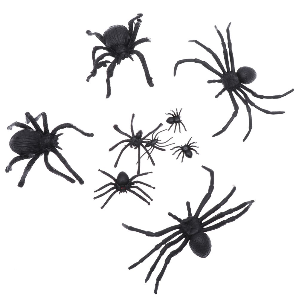16pcs Spider Realistic Imitation Spider Horror Tricky Spider for Party and Bar