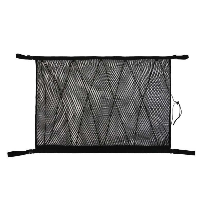 Car Roof Bag - 90x65cm - Polyester Cargo Carrier - Durable Mesh Outdoor Travel Luggage Storage: Black