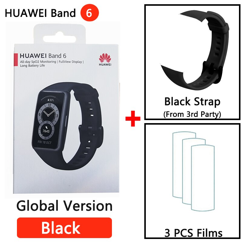 HUAWEI BAND 6 Smartband 6 Blood Oxygen 1.47" AMOLED Long Battery Life Fast Charging Heart Rate Monitoring