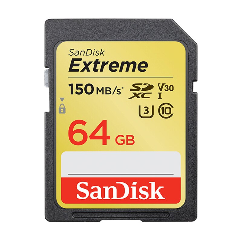 Original sandisk extreme pro/ultra 64gb sd-kort minneskort 32gb flash-kort 128gb 16 gb klass 10 u3 för 1080p 3d full hd-kamera: Sdxve 150mb 64gb
