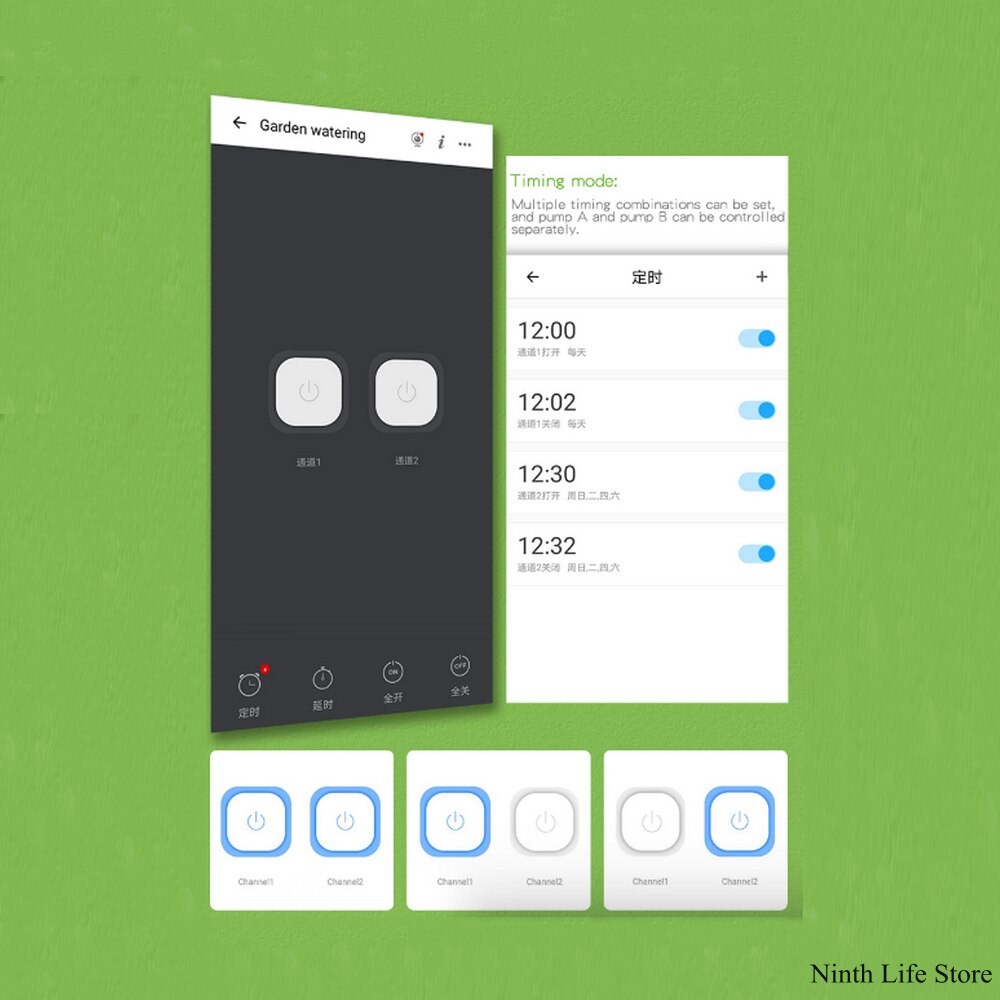 Garden Remote Control Intelligent Watering Devices Automatic Water Drip Irrigation System WIFI Connection Mobile APP Control