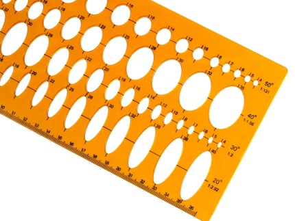 Ellipse tegning skabelon lineal 4 slags excentricitet tegning skabelon