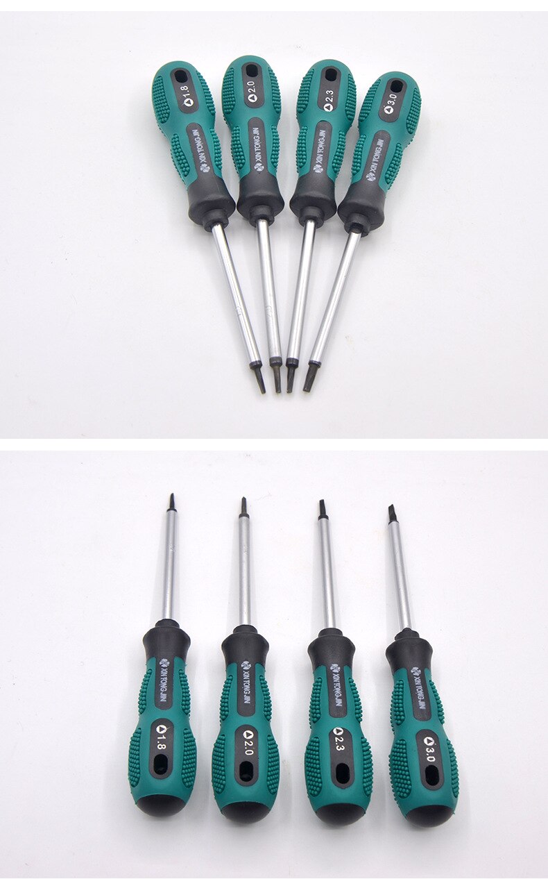 Driehoek Schroevendraaier 1.8Mm 2.0Mm 2.3Mm 3.0Mmcr-V Magnetische Anti-Skid Schroevendraaier Thuis Apparaten Funiture repaire Gereedschap Schroef