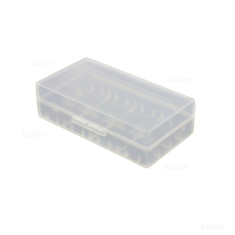 18650 2x boîtier de batterie en plastique  cr123a 16340 4 cellules 18350 batteries de rechange support de support boîte de rangement conteneur étanche coloré: Blanc