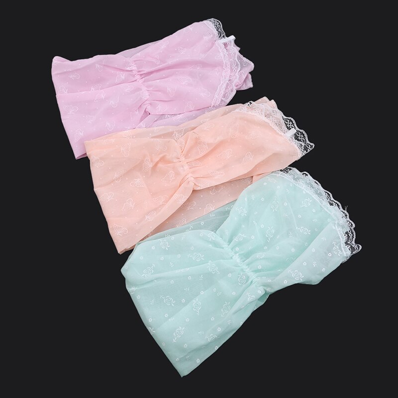 1 paire de manchons de bras à manches longues en dentelle pour femmes, protection solaire uv, pour la course à pied, le cyclisme