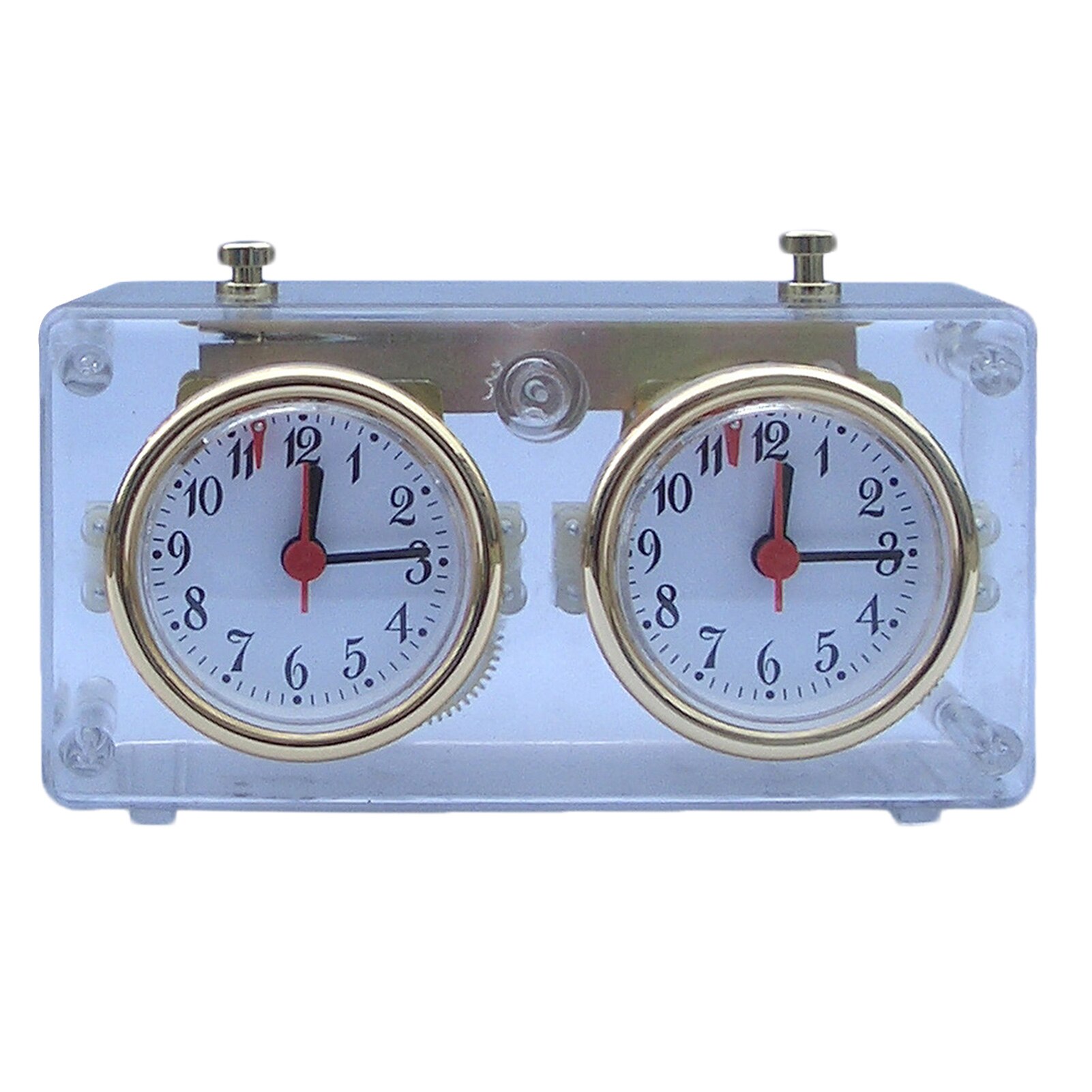 Schaken Timer Mechanische Schaakklok Draagbare & Professionele Master Tournament Analoge Schaakklok Timer Voor Tournament Board Game: Transparent