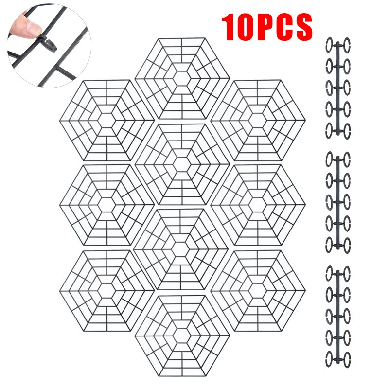 10/20Pcs Set Plastic Floating Pond Protector Fish Guard Grid Floating Cover Net Pond Protector Durable