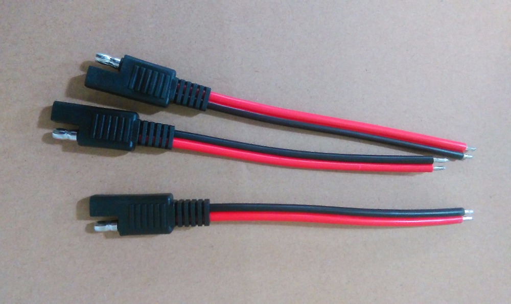 14AWG SAE 2 Wire Quick Connect Disconnect Weatherproof QUICK DISCONNECT WIRE HARNESS 2 PIN SAE CONNECTOR 14 GAUGE length 150mm