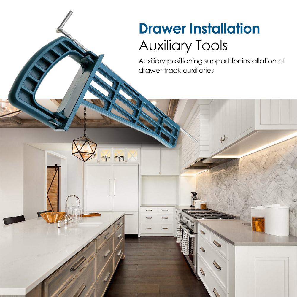Cabinet Drawer Slide Jig Track Installation Jig Auxiliary Positioning Holder Woodworking Furniture Slides Installation Tool