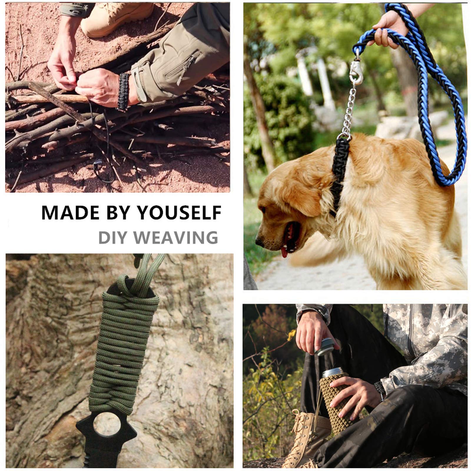 30M Paracord Outdoor Camping, Smycz survivalowa, Lina spadochronowa, Akcesoria do namiotów spacerowych