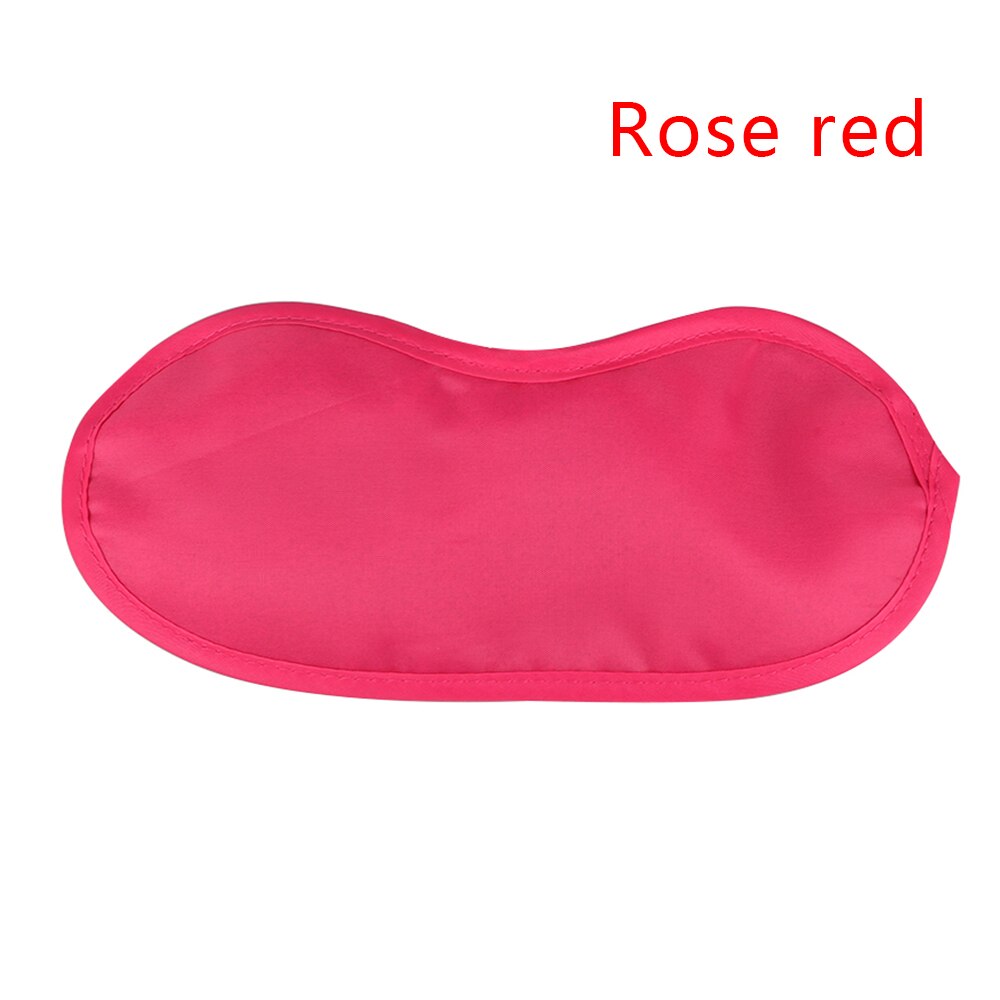 1 Pc Kleurrijke Gladde Polyester Eye Mask Blindfold Eye Slapen Comfort Aid Schaduw Patch Reizen Househood Ontspannen Accessoire Gereedschappen: Rose red