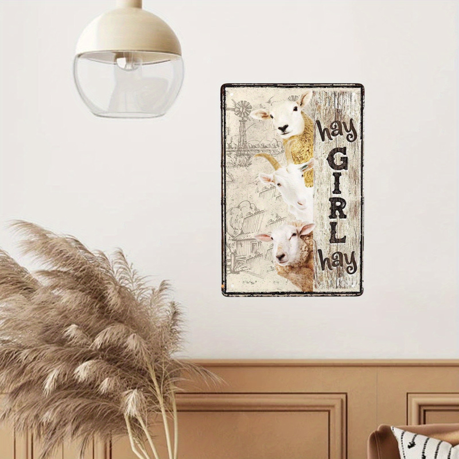 Divertido letrero de granja de cabras: mantenga la puerta cerrada, letrero de precaución de estaño/aluminio de metal para valla de granja, pared de casa y puerta