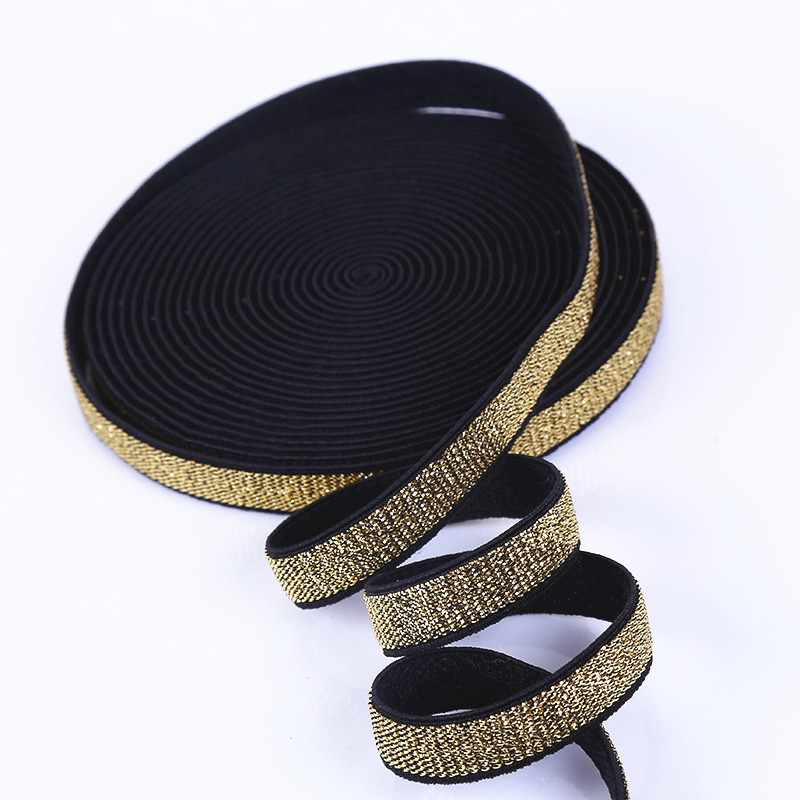 Gold Silk Silver Flat Elastic Bands 10/15/25/40mm High-density Woven Rubber Band DIY Garment Trousers Sewing Accessories 1M