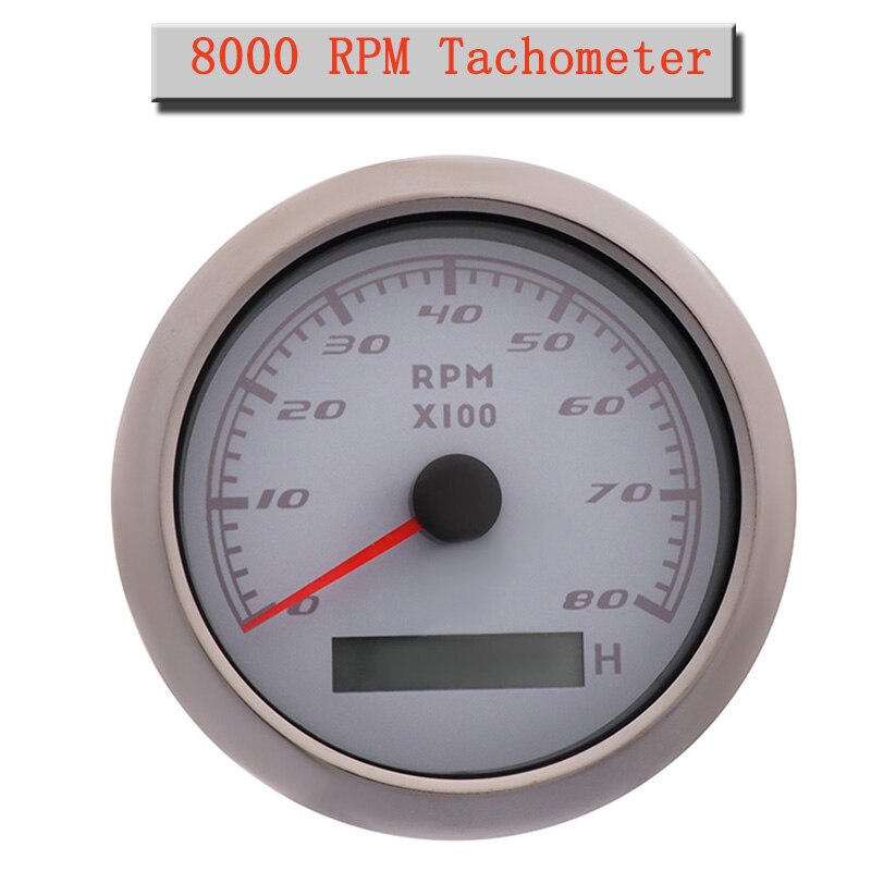 8000 RPM Drehzahlmesser 85 MM Tach Tachometer-lehre Mit Stunde Meter verrotten Hintergrundbeleuchtung Für Stiefel Auto Benzin Diesel- 12V 24V