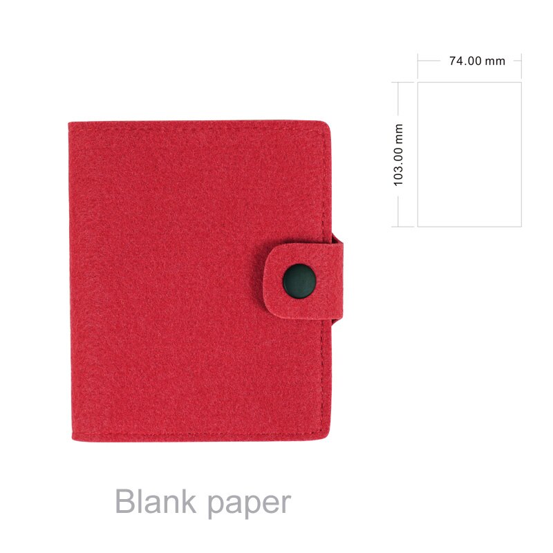 Mini Pocket Notebook Memo Pad Wool felt Note Book Stationery Traveler Journal Stationery To Do List Tear Checklist Note Pad: Red bank