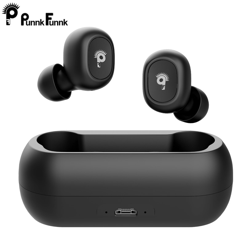 Tws  v5.0 bluetooth oordopjes draadloze in-ear sportheadset 3d stereo oordopjes mini in-ear dubbele microfoons met oplaaddoos
