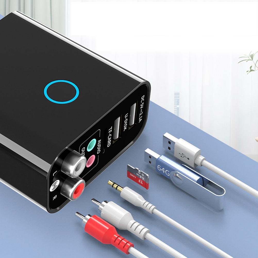 Receptor y transmisor Bluetooth V5.0 2 en 1, adaptador compatible con aplicación inteligente, adaptador de Audio, accesorios para auriculares
