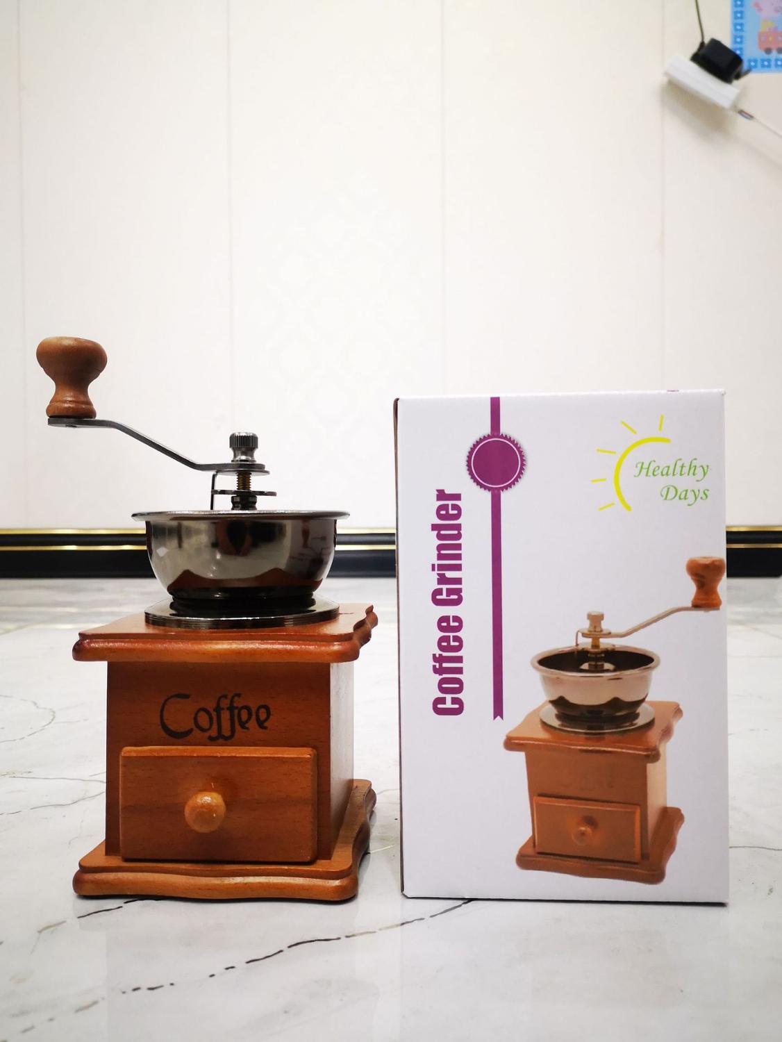 Molinillo de Café Manual de madera de Retro, hecho a mano molinillo de café de acero inoxidable, herramientas de café creativas