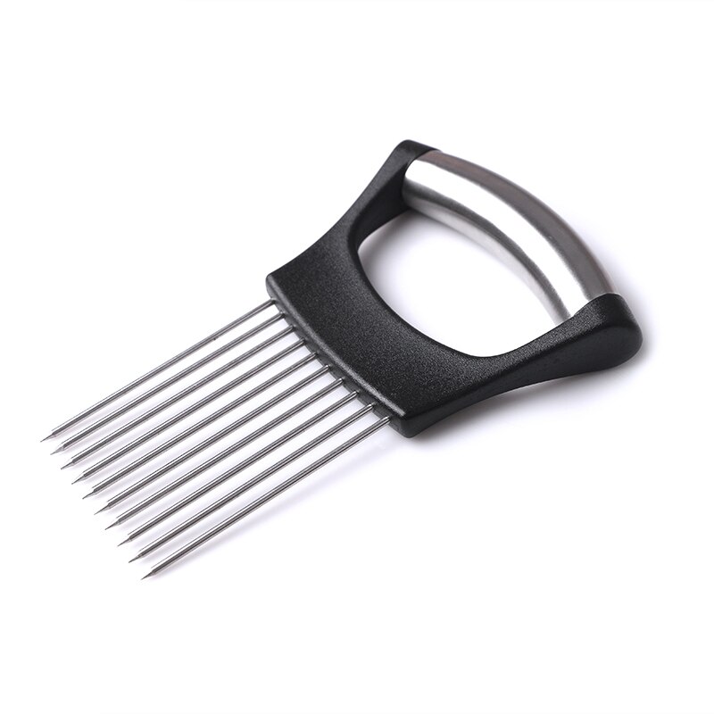 1 pcs Stainless Steel Onion Cutter Easy Cut Onion Holder Fork Vegetable Slicer Tomato Cutter Needle Meat Chicken Frok