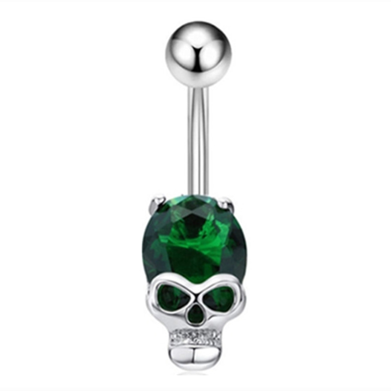 1 pièces coeur rouge nombril anneaux acier vert cristal ventre haltère nombril Piercing papillon pour femmes filles Piercing Ombligo: Zinc blanc bleu plaqué